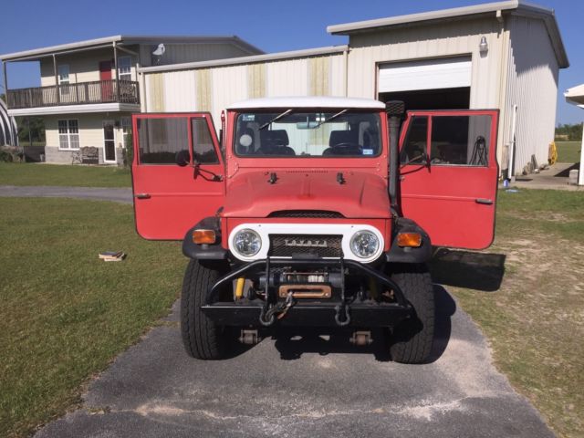 1972 Red Toyota Land Cruiser