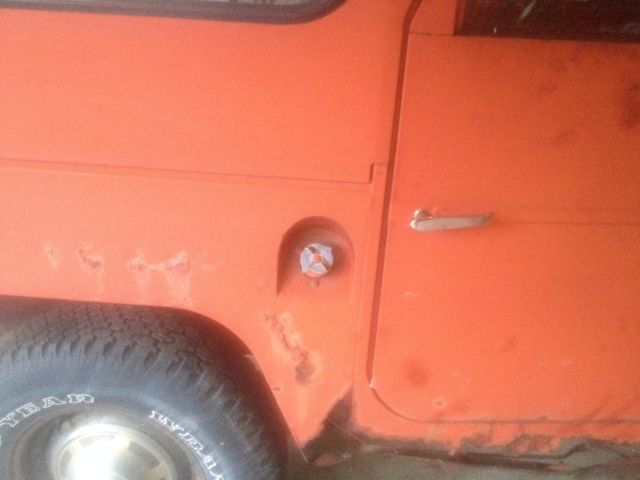 1972 red Toyota Land Cruiser