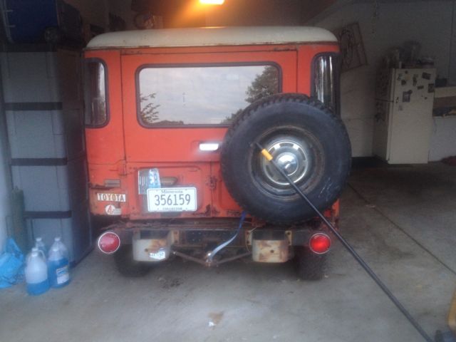 1972 red Toyota Land Cruiser