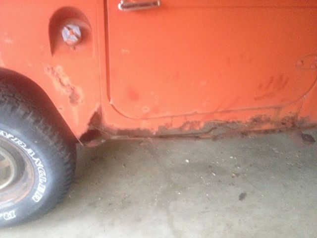 1972 red Toyota Land Cruiser