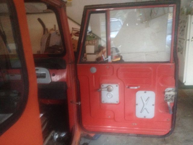 1972 red Toyota Land Cruiser