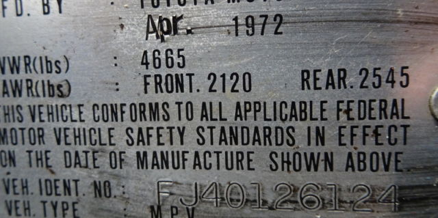 1972 Red Toyota Land Cruiser