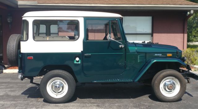 1972 green and white Toyota Land Cruiser