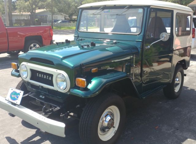 1972 green and white Toyota Land Cruiser