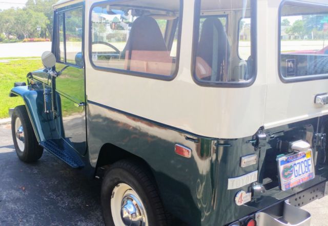 1972 green and white Toyota Land Cruiser