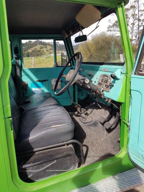 1972 green (has been painted) Toyota Land Cruiser pick up ute