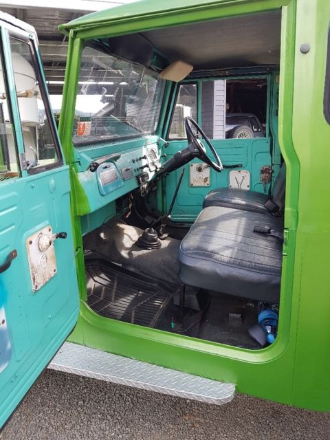 1972 green (has been painted) Toyota Land Cruiser pick up ute