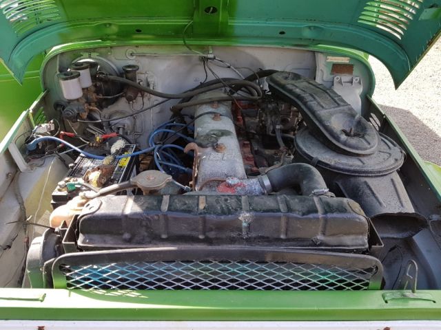 1972 green (has been painted) Toyota Land Cruiser pick up ute
