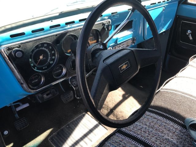 1972 Blue Chevrolet C-10 Standard Cab Pickup