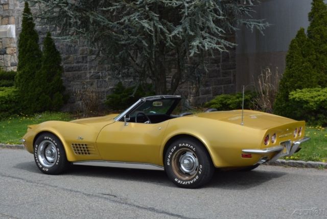 1972 Yellow Chevrolet Corvette Convertible
