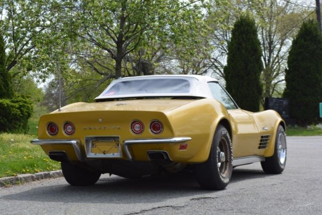 1972 Yellow Chevrolet Corvette Convertible