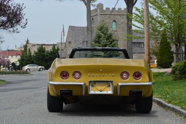 1972 Yellow Chevrolet Corvette Convertible