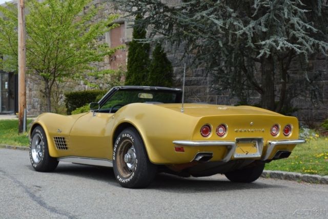 1972 Yellow Chevrolet Corvette Convertible