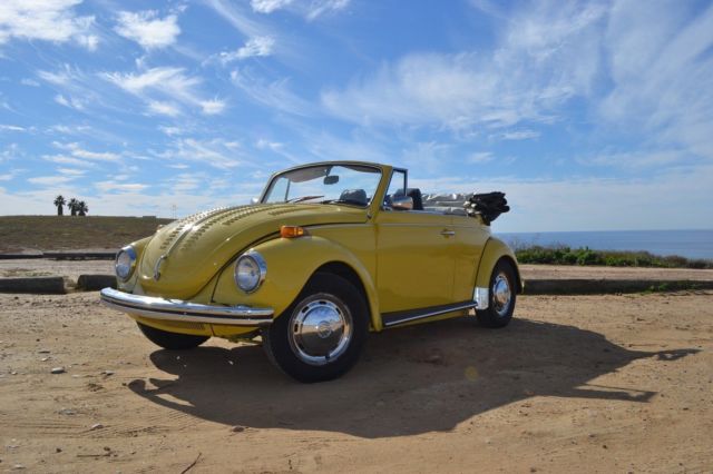 1972 yellow Volkswagen Beetle - Classic convertible
