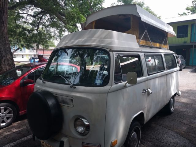 1972 White Volkswagen Bus/Vanagon Van Camper