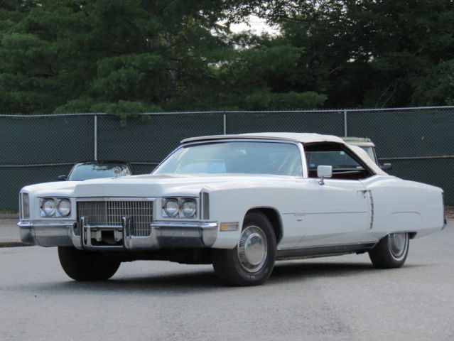 1971 White Cadillac Eldorado Convertible