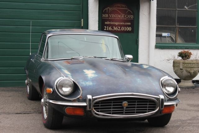 1972 Blue Jaguar E-Type Coupe