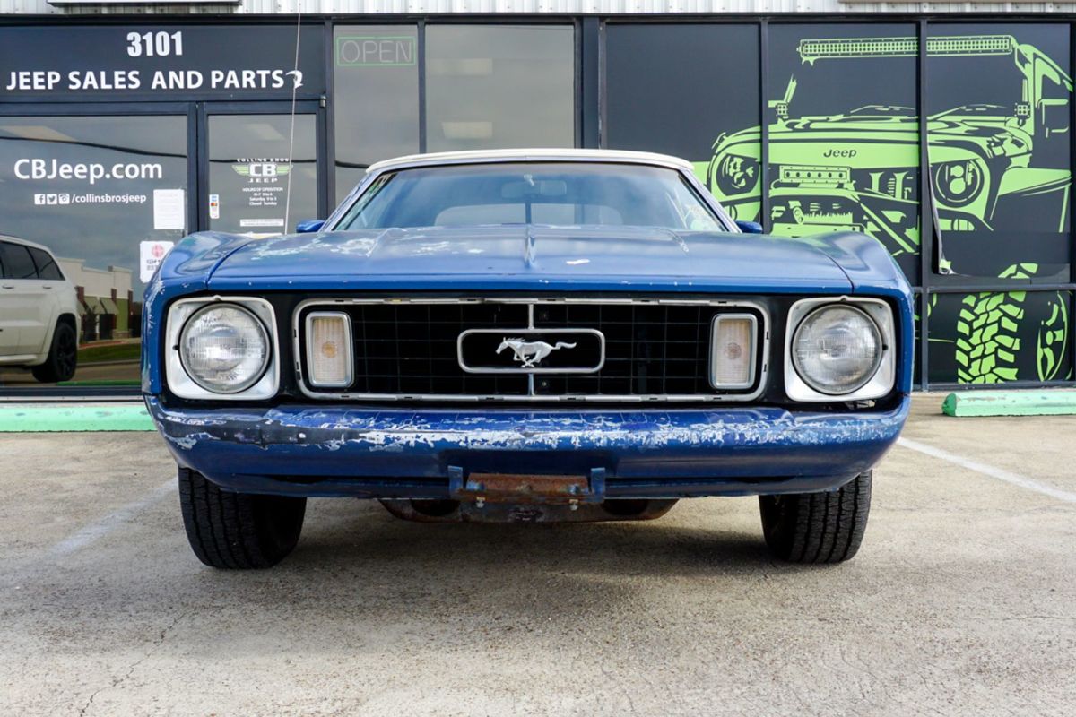 1973 Blue Ford Mustang Convertible