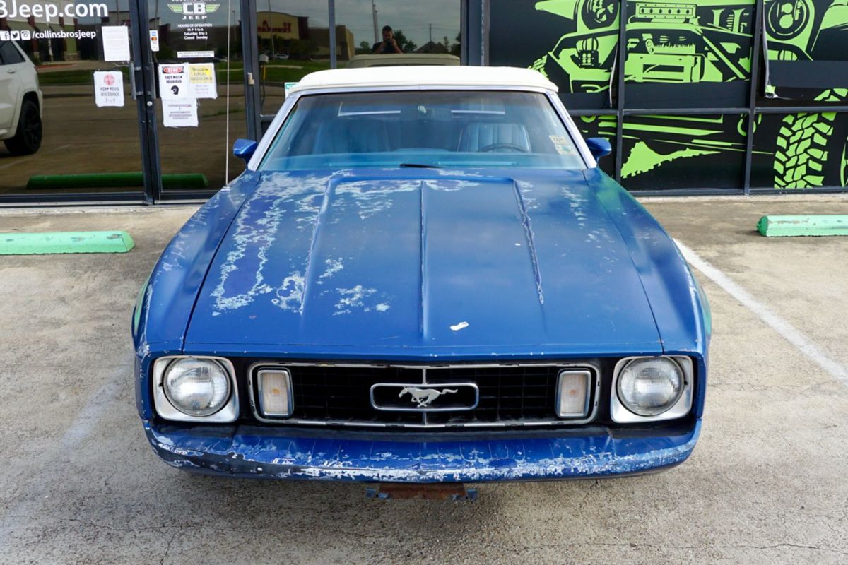 1973 Blue Ford Mustang Convertible