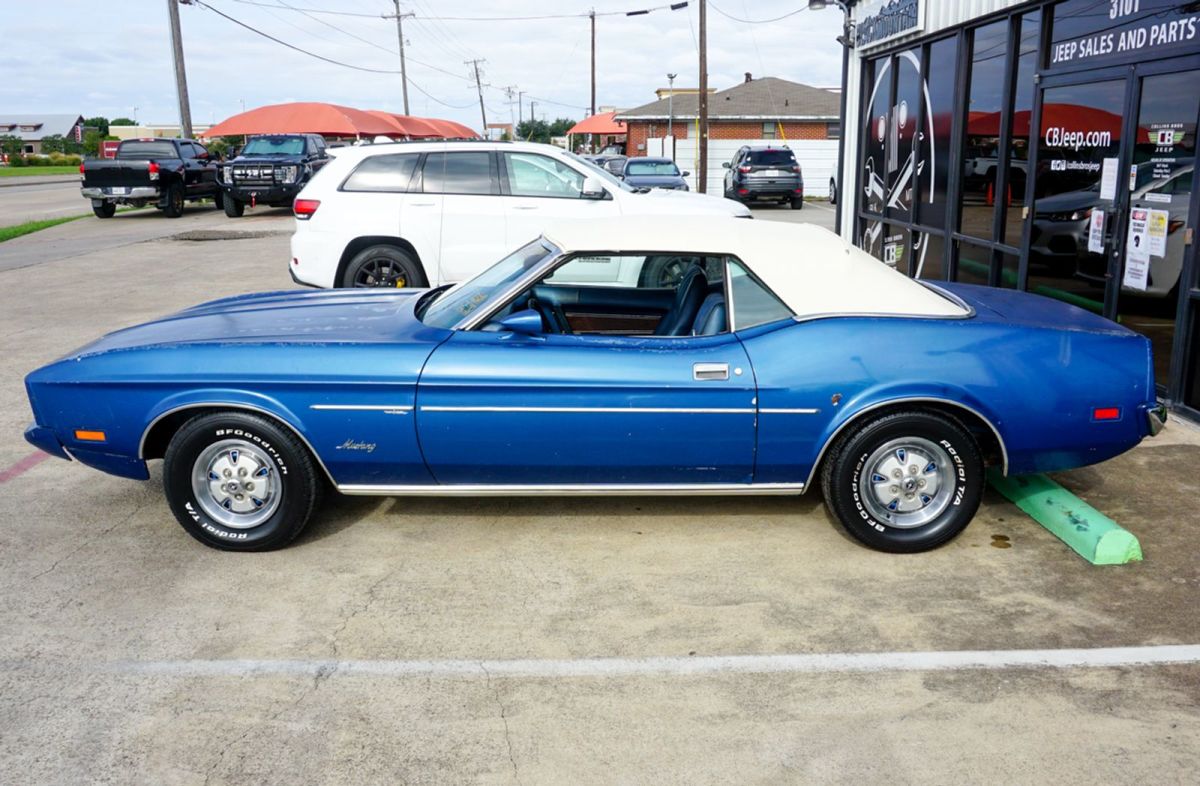 1973 Blue Ford Mustang Convertible