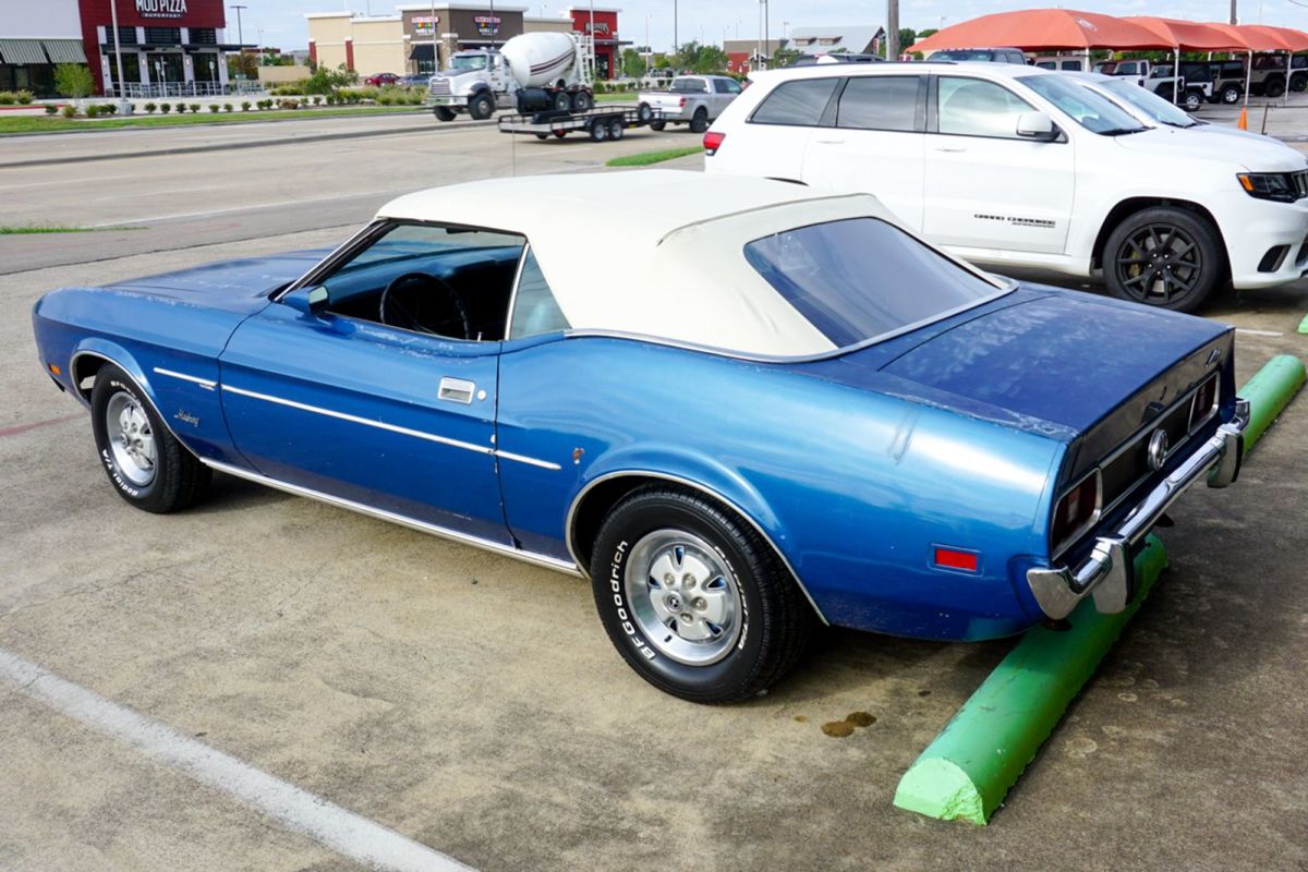 1973 Blue Ford Mustang Convertible