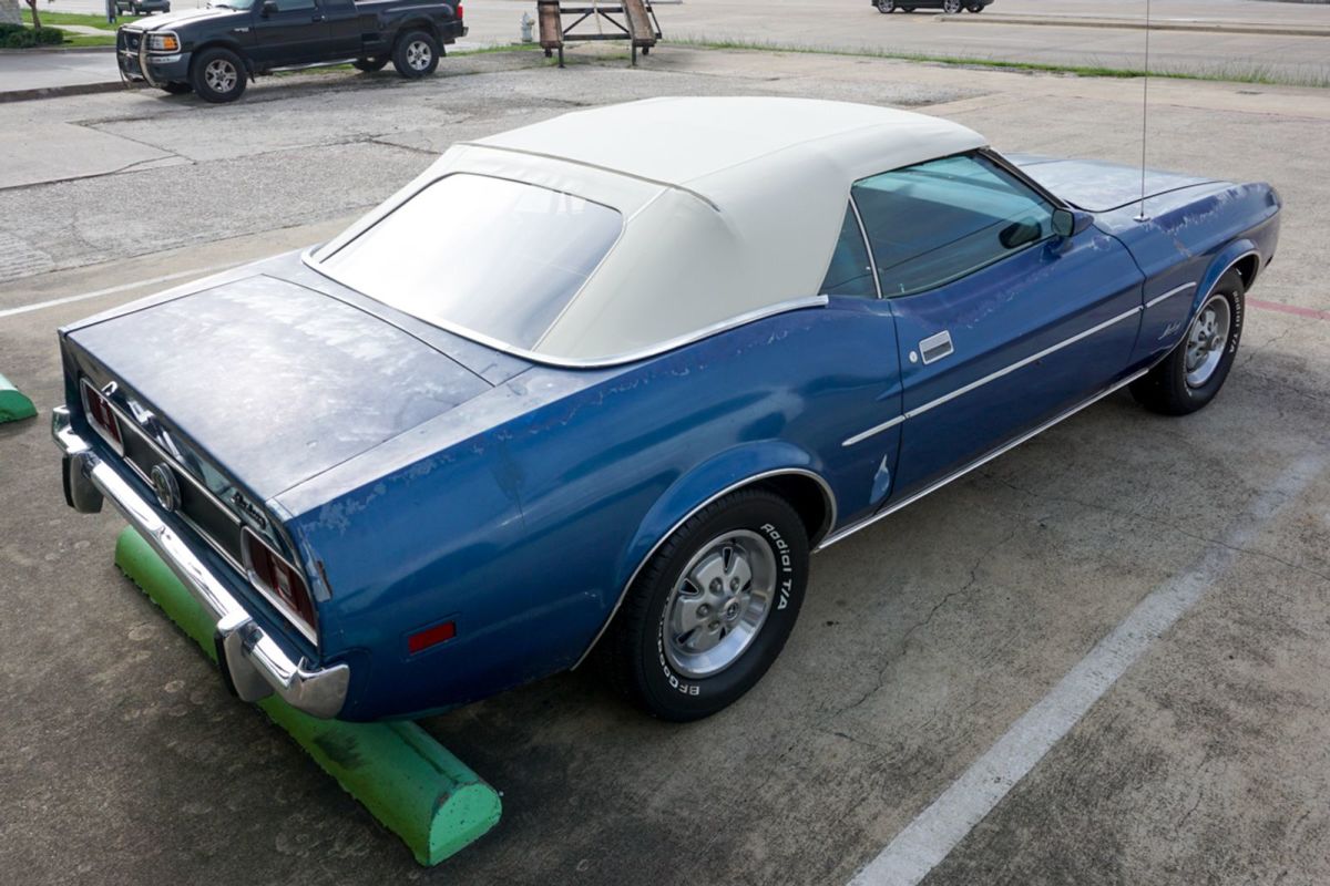 1973 Blue Ford Mustang Convertible