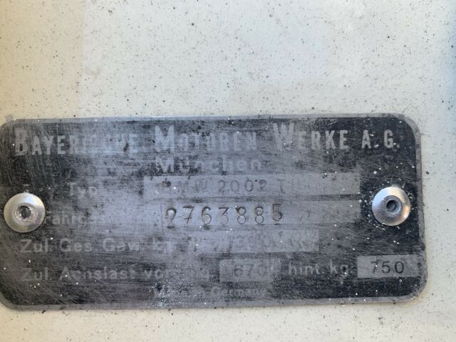 1973 White BMW 2002 Coupe