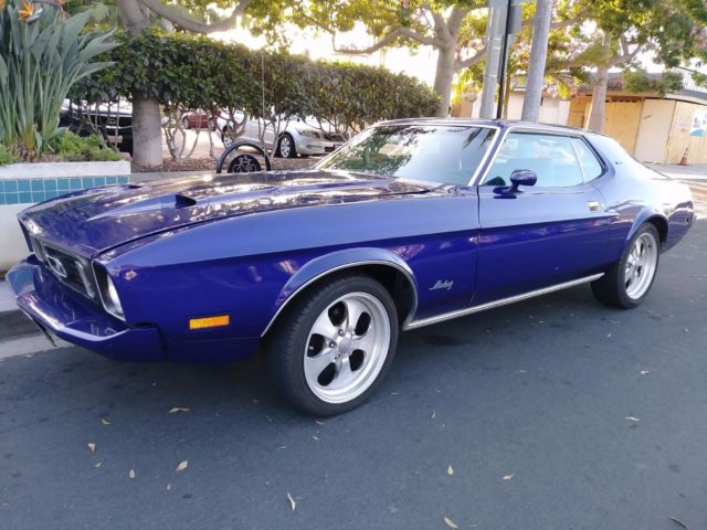 1973 Blue Ford Mustang Hatchback