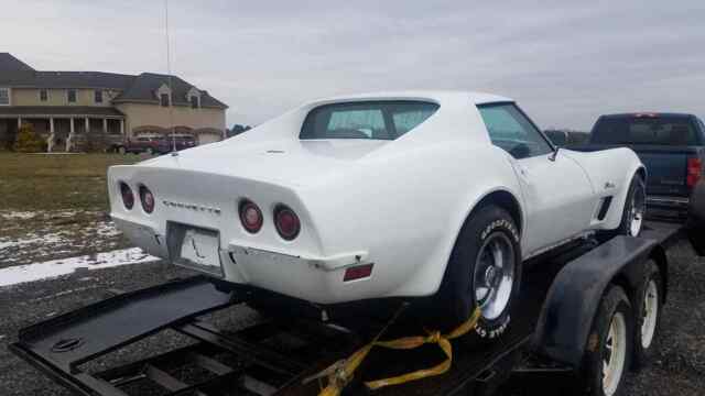 1973 White Chevrolet Corvette