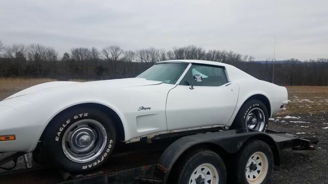 1973 White Chevrolet Corvette