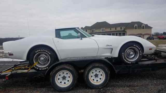 1973 White Chevrolet Corvette