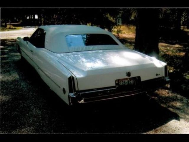 1973 White Cadillac Eldorado Convertible