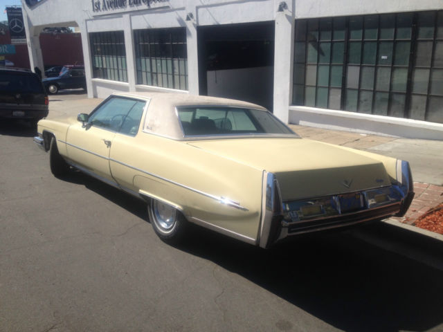 1973 Yellow Cadillac DeVille Hardtop