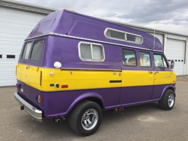 1973 Purple/Yellow Ford E-Series Van