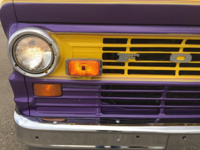 1973 Purple/Yellow Ford E-Series Van