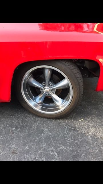 1973 --red Chevrolet C-10 --short bed