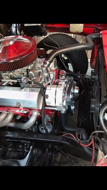 1973 --red Chevrolet C-10 --short bed