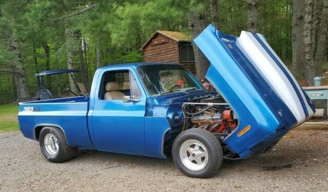 1973 Blue Chevrolet C-10 Standard Cab Pickup