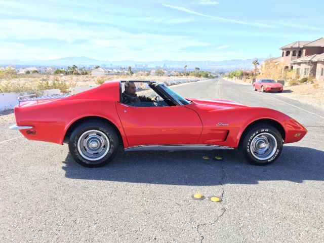 1973 Red Chevrolet Corvette Coupe