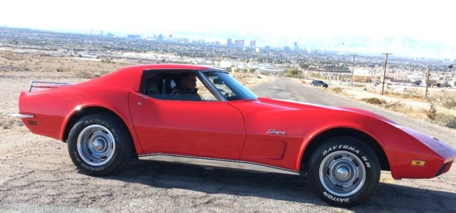 1973 Red Chevrolet Corvette Coupe