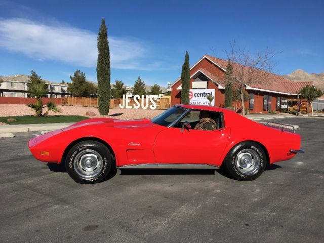 1973 Red Chevrolet Corvette Coupe