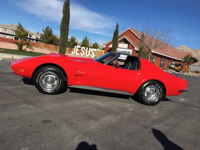 1973 Red Chevrolet Corvette Coupe