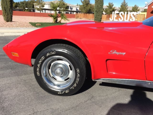 1973 Red Chevrolet Corvette Coupe