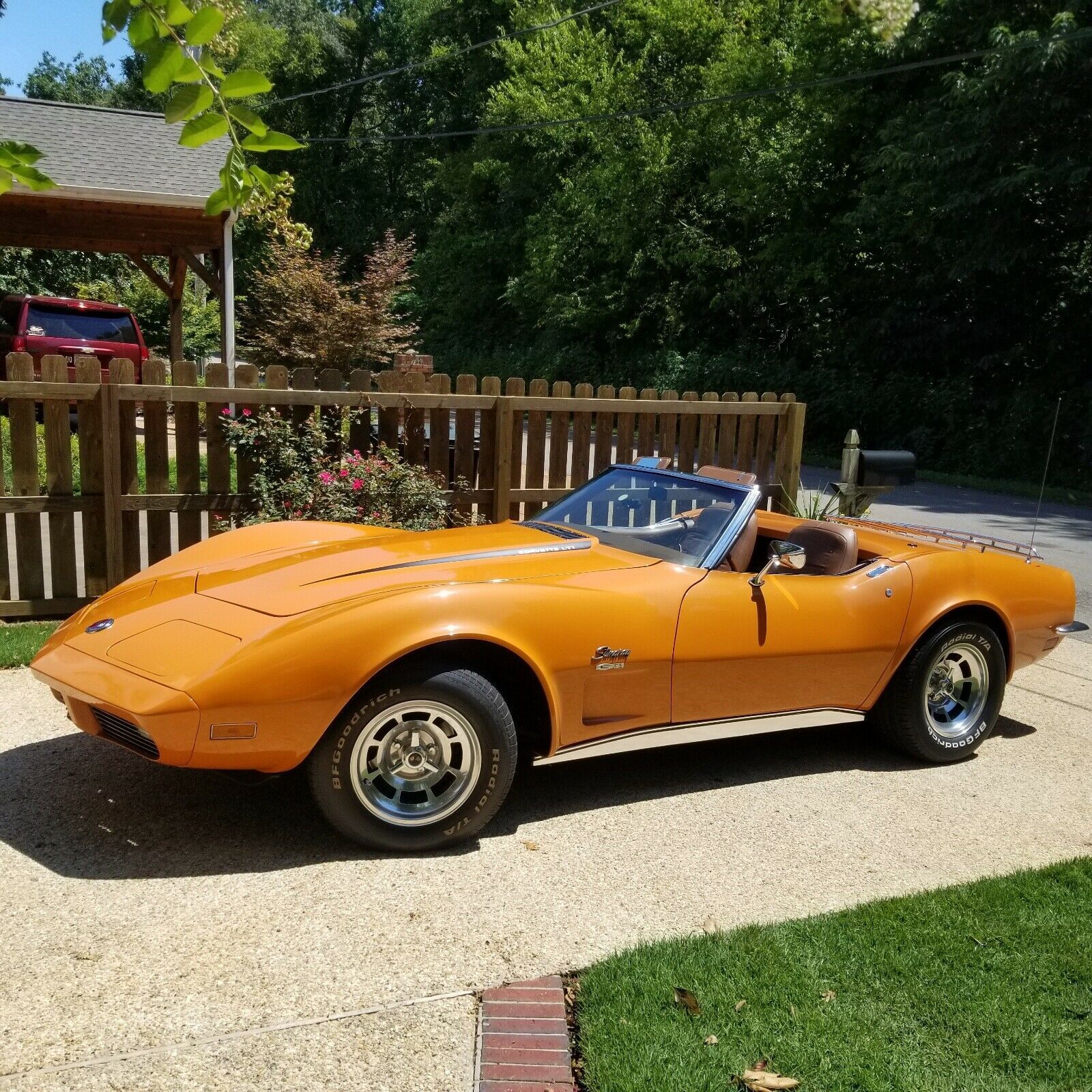 1973 Orange Chevrolet Corvette 5.7 C3 Convertible