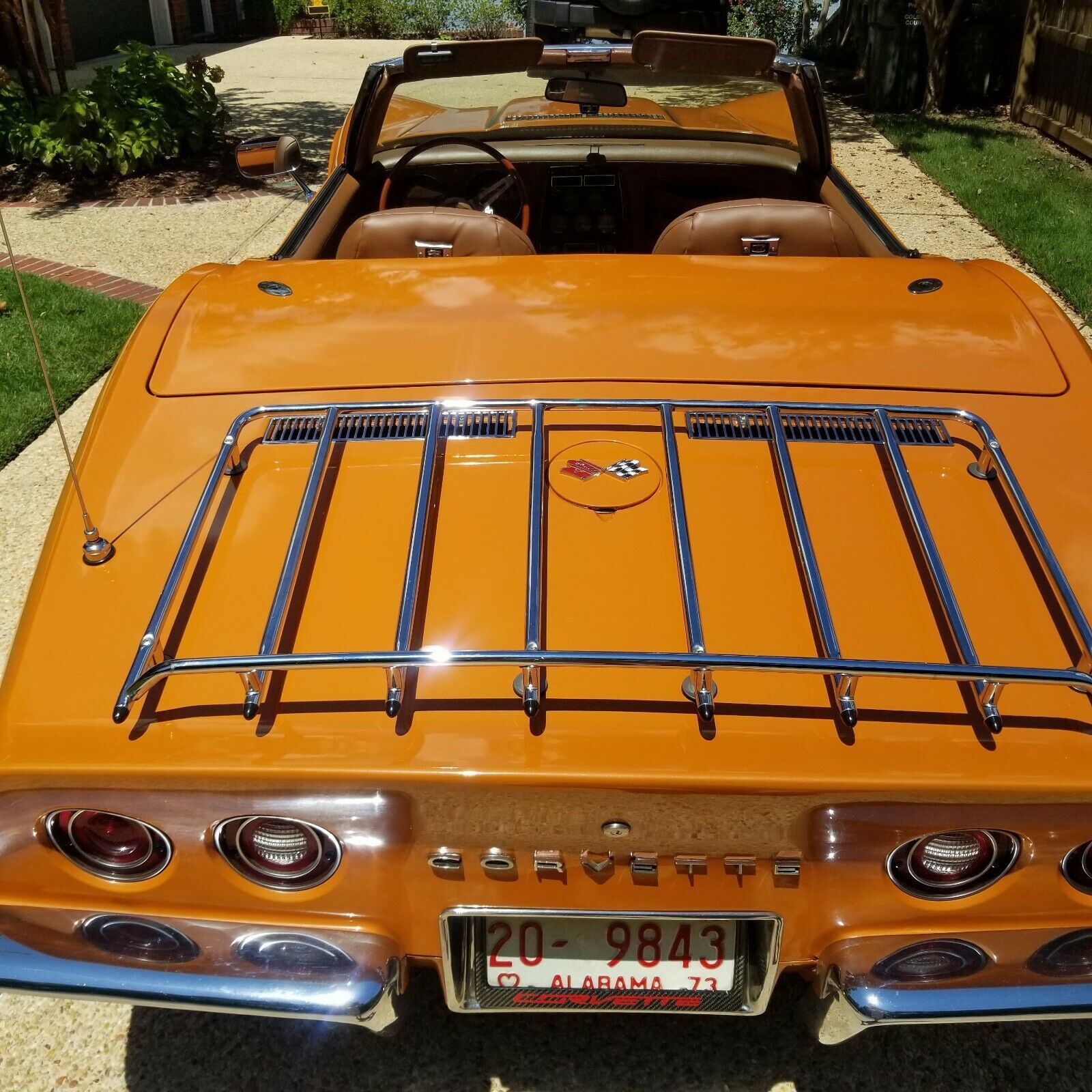 1973 Orange Chevrolet Corvette 5.7 C3 Convertible