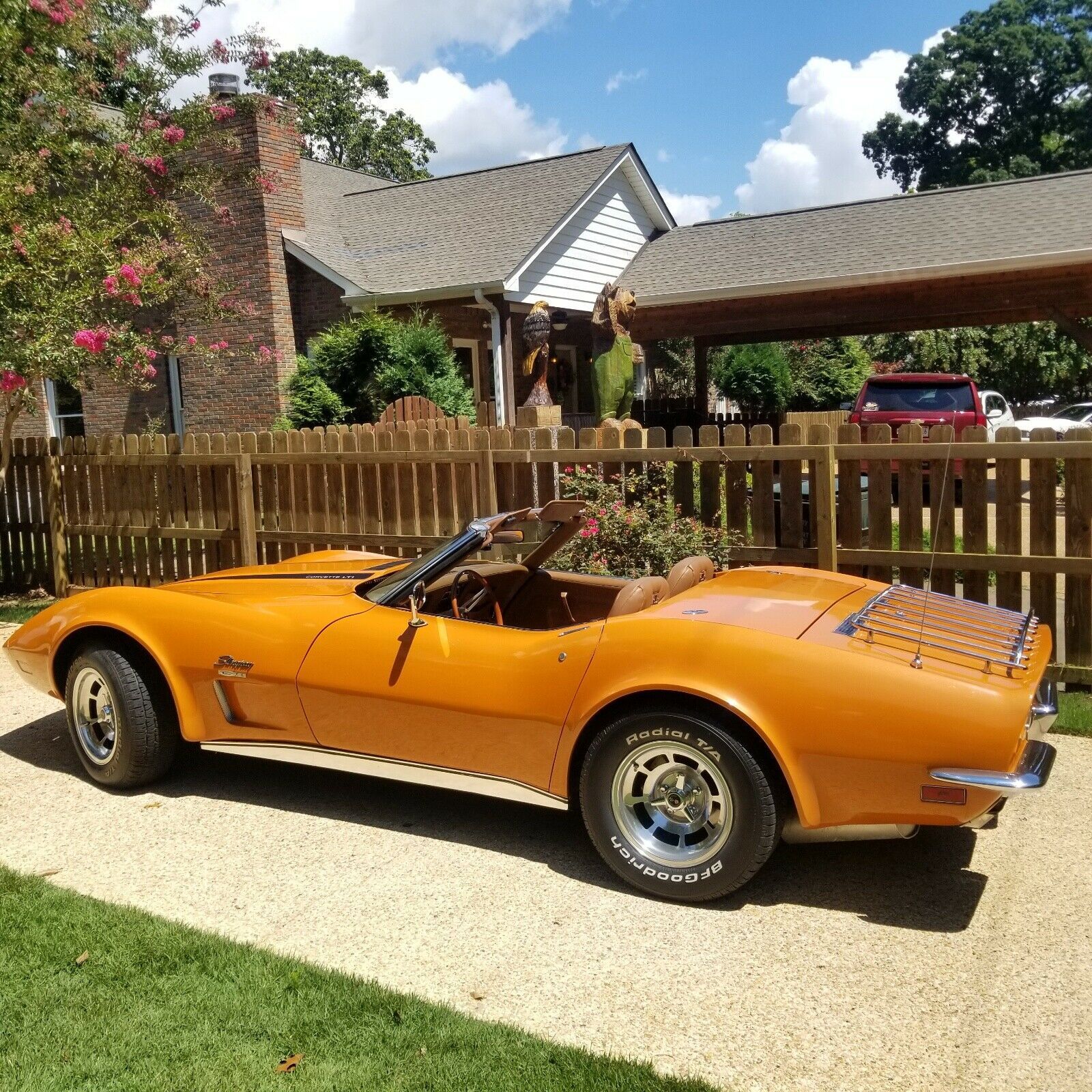1973 Orange Chevrolet Corvette 5.7 C3 Convertible