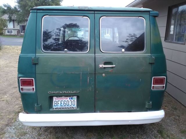 1973 Green Chevrolet G20 Van Short van