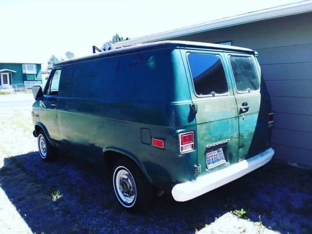1973 Green Chevrolet G20 Van Short van