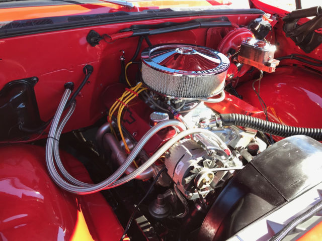 1973 Red with Black Chevrolet C-10 Standard Cab Pickup
