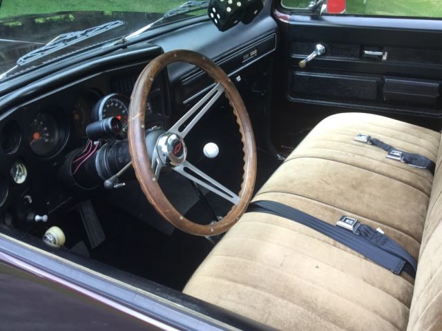 1973 Burgundy Chevrolet C-10 Short bed step side